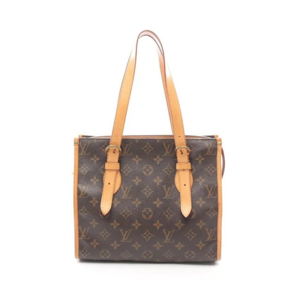 Louis Vuitton Popincourt Au Tote Bag canvas leather Monogram brown